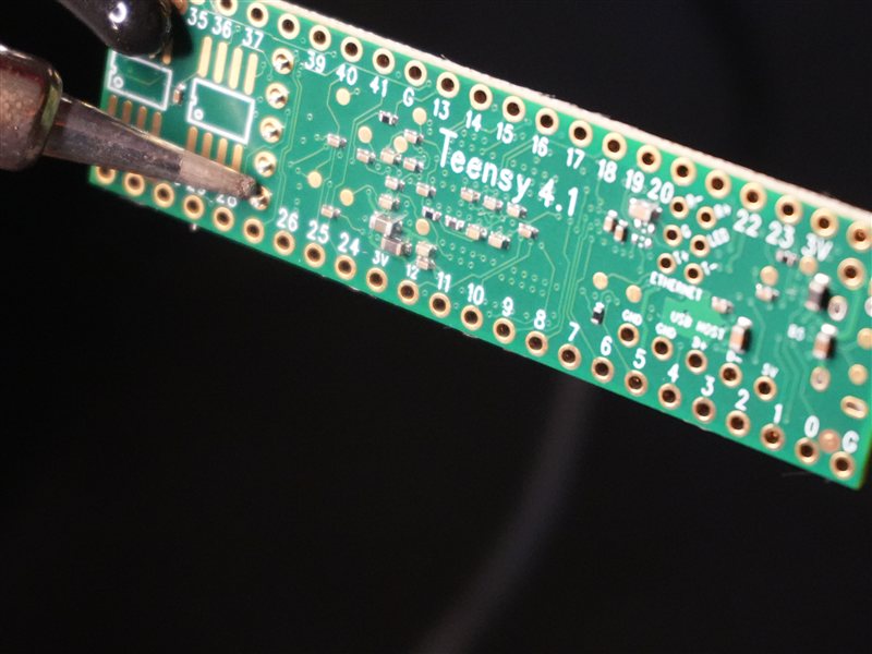 Teensy 4.1 — USB Host pads on the bottom side